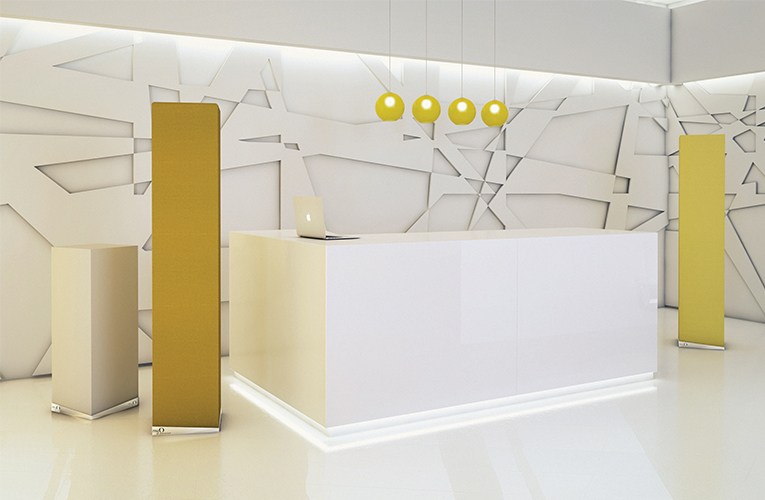 Voorbeeld van een akoestieke totem